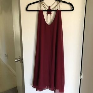 Burgundy Mini Dress